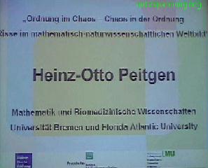 Folie mit dem Titel des Vortrags von Heinz-Otto Peitgen