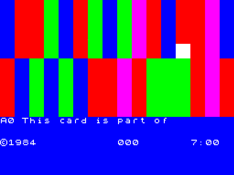 Screenshot aus "Jet Set Willy Variations c1984"