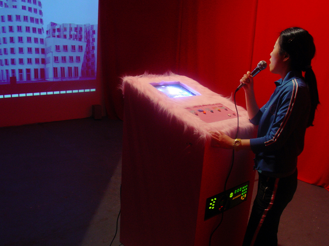Interaktive Videoinstallation, 2 Projektionen, computer