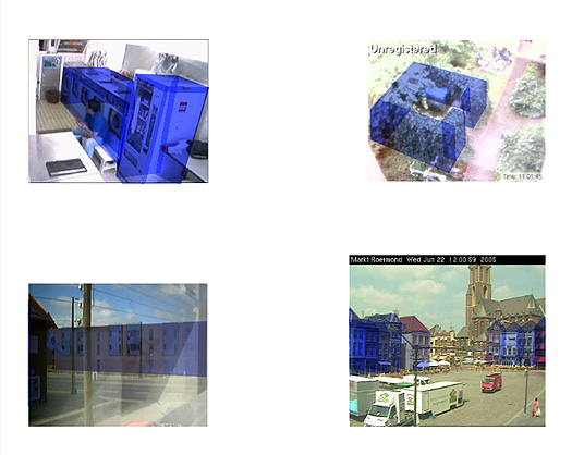 Nachbildung der Architektur mit Webcambildern als Vorlage