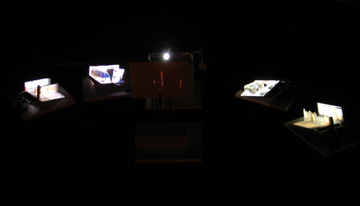 Komplette Installation mit Projektionen