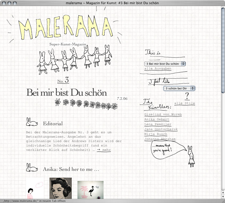 Screenshot: Magazinbereich mit Stil 3 (&raquo;sch&ouml;n bei Dir&laquo;)