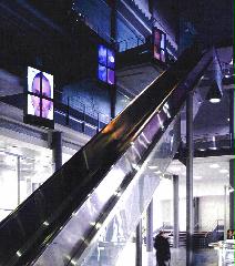 Escalator and 3 Displays/Cameras